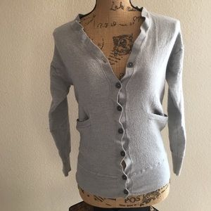 Alexander Wang grey wool cardigan w/ cutout sm